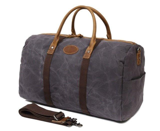 Mens Waxed Canvas Travel Duffle Bag Carry-on Size
