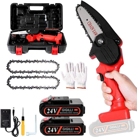 Woosir Upgraded 24V Mini Chainsaw With 2 Batteries 2 Chain