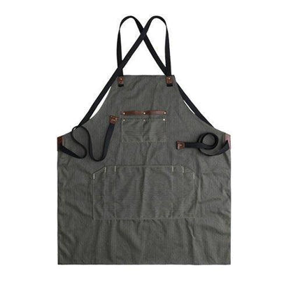 Woosir Vintage Canvas Apron With Leather