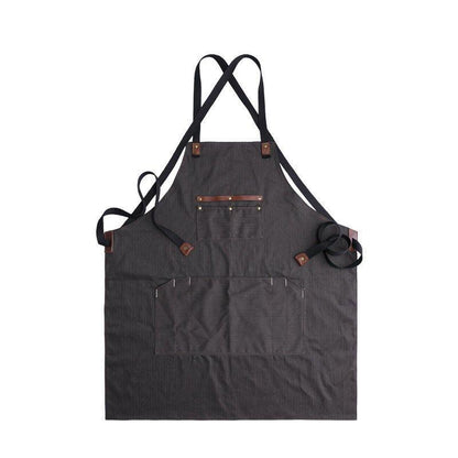 Woosir Vintage Canvas Apron With Leather