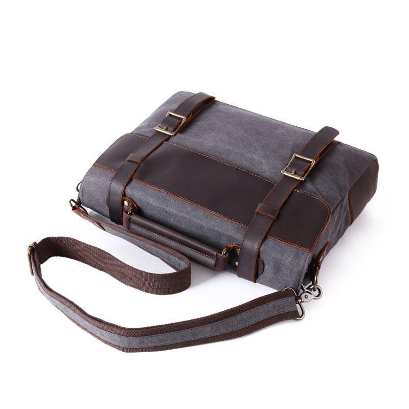 Vintage Canvas Genuine Leather Messenger Bag