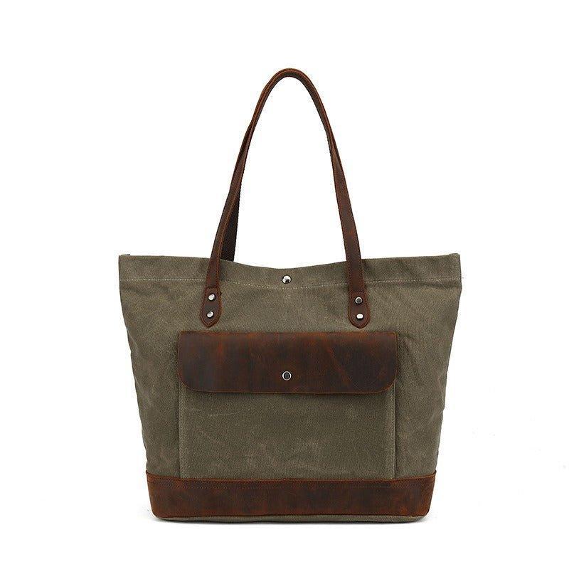 Woosir Vintage Canvas Tote Purse with Pocket