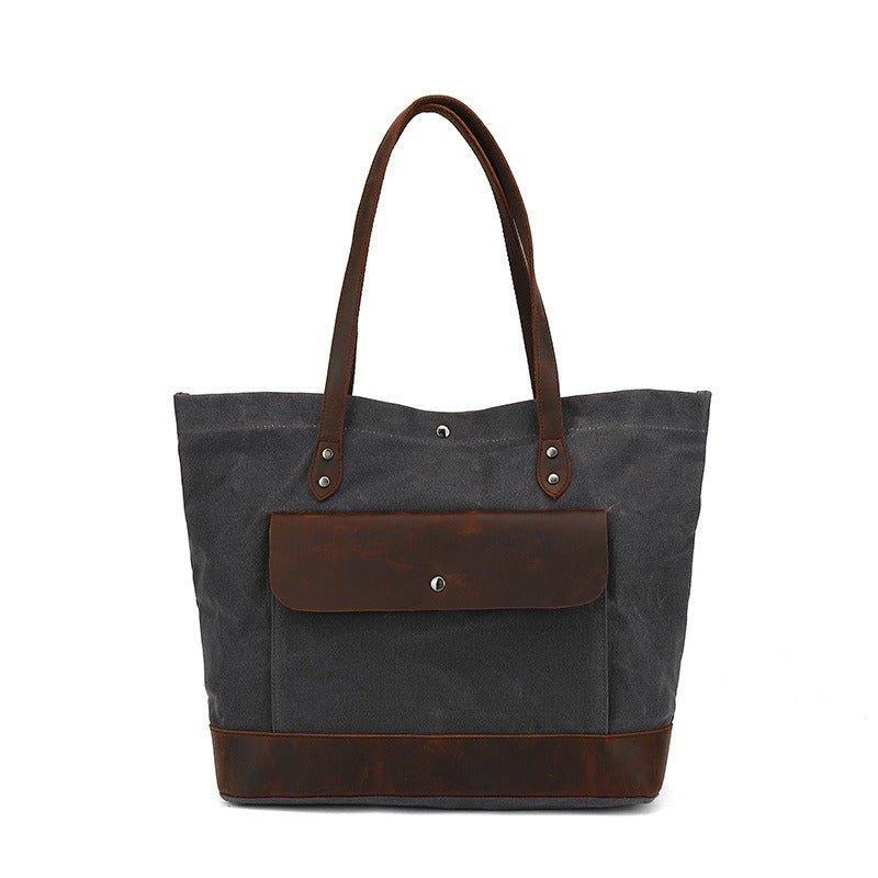 Woosir Vintage Canvas Tote Purse with Pocket