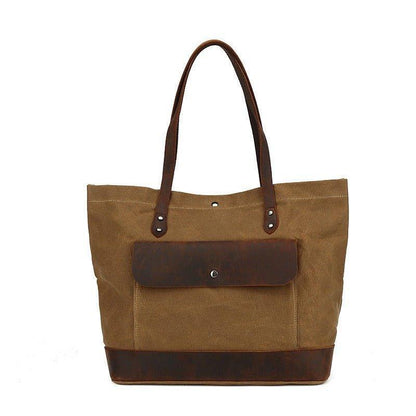 Woosir Vintage Canvas Tote Purse with Pocket