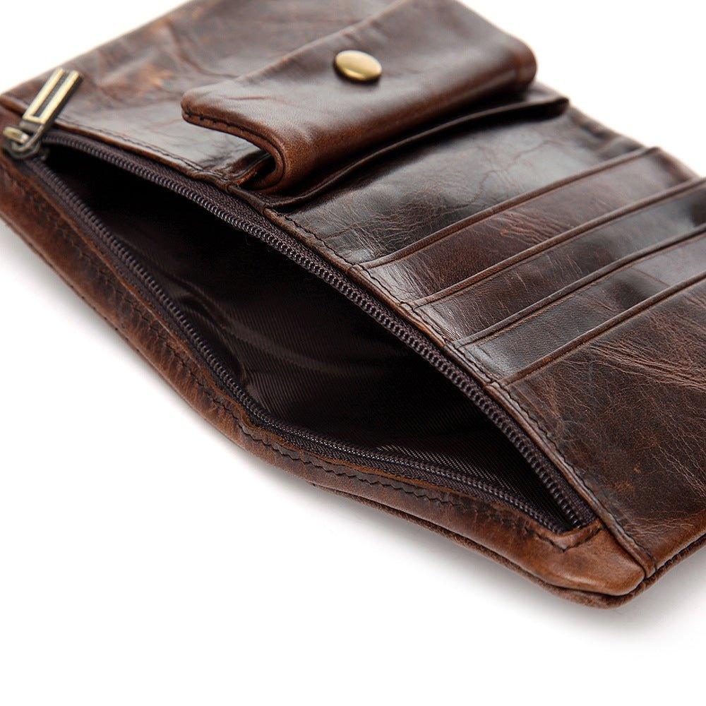 Woosir Vintage Cowhide Brushed Leather Wallet