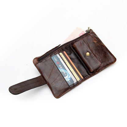 Woosir Vintage Cowhide Brushed Leather Wallet