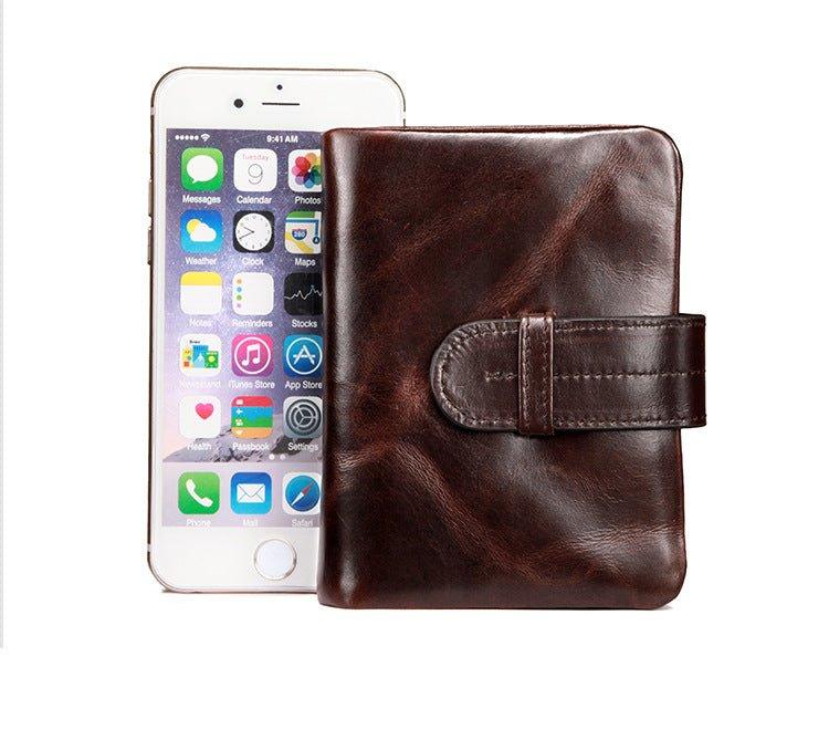 Woosir Vintage Cowhide Brushed Leather Wallet