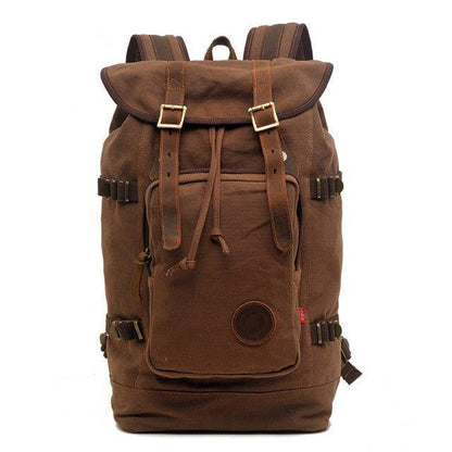 Vintage Drawstring Canvas Backpack Fit 17" Laptop