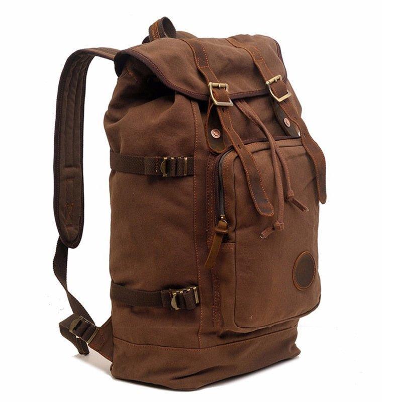 Vintage Drawstring Canvas Backpack Fit 17" Laptop