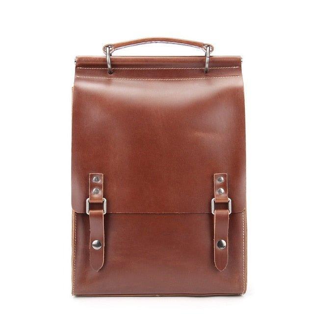 Woosir Vintage Leather College Backpacks Women Men