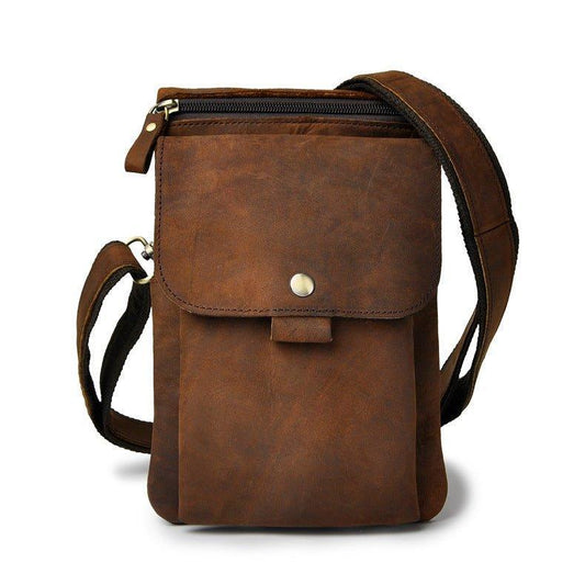 Woosir Vintage Genuine Leather Dual-Use Messenger Bag