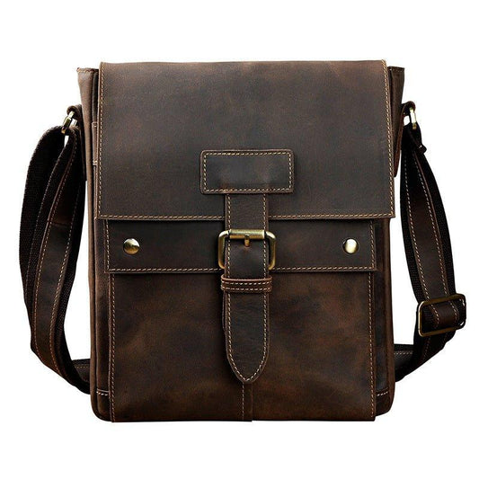 Woosir Vintage Genuine Leather Messenger Bag for Men
