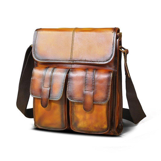 Woosir Vintage Genuine Leather Messenger Shoulder Bag