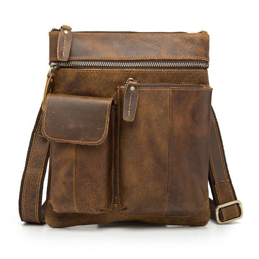 Woosir Vintage Genuine Leather Shoulder Bag for Men