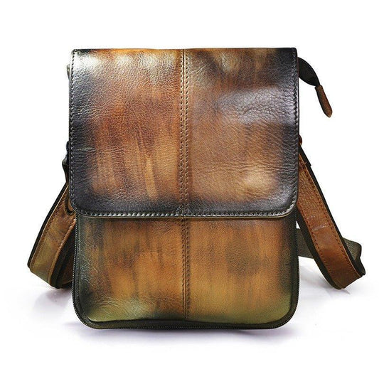 Woosir Vintage Genuine Leather Small Messenger Bag