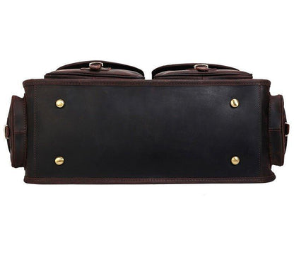 Woosir Vintage Handbag Mens Leather Briefcase