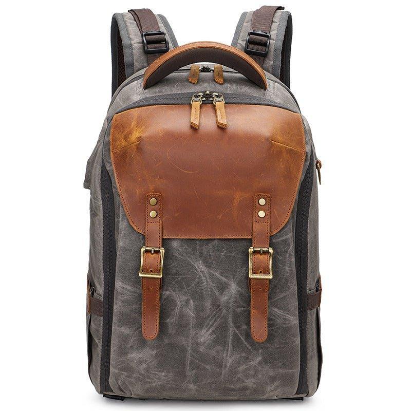 Woosir Vintage Hiking Camera Backpack with Laptop Sleeve