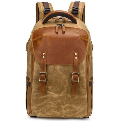 Woosir Vintage Hiking Camera Backpack with Laptop Sleeve