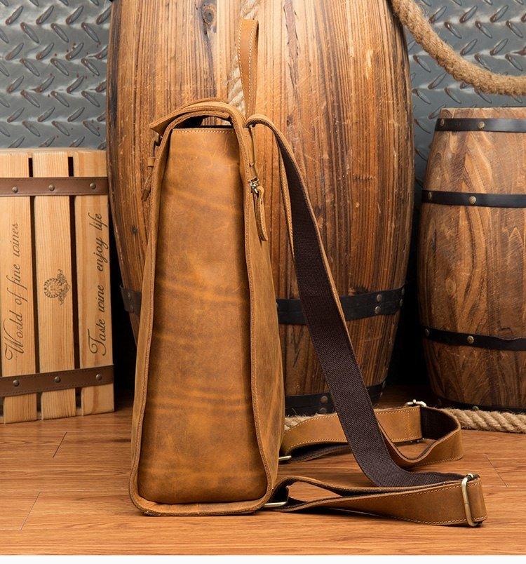 Mens Leather Backpack for Laptop