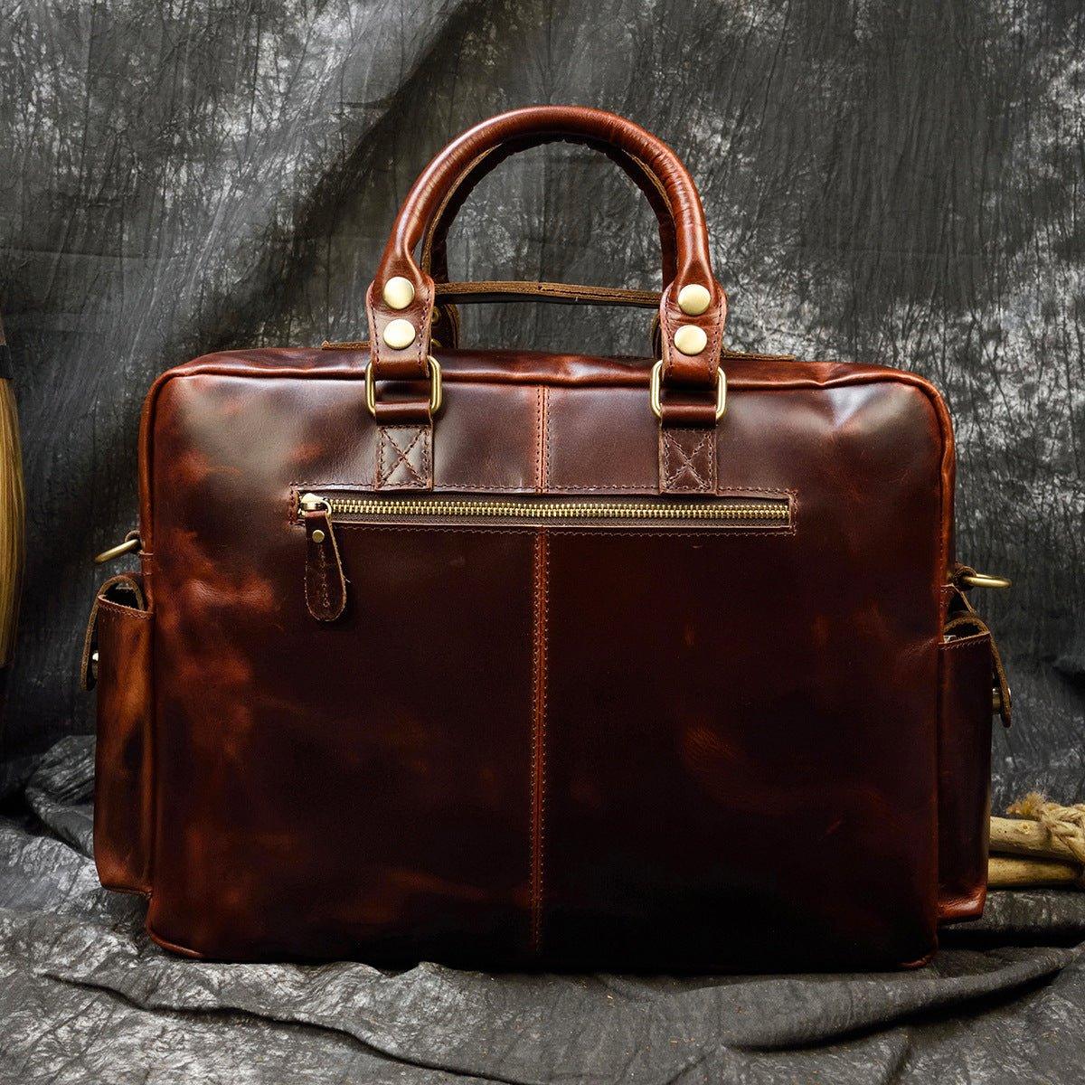 Woosir Vintage Leather Briefcase for Men