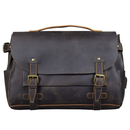 Woosir Vintage Leather Briefcase Laptop Bag