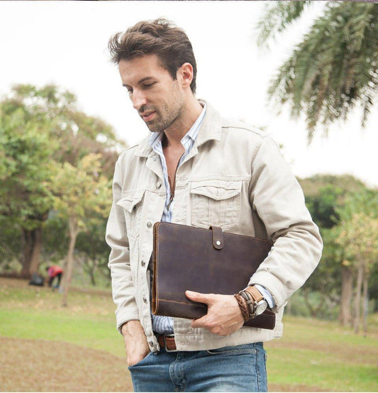 Woosir Vintage Leather Case Laptop for Macbook Pro