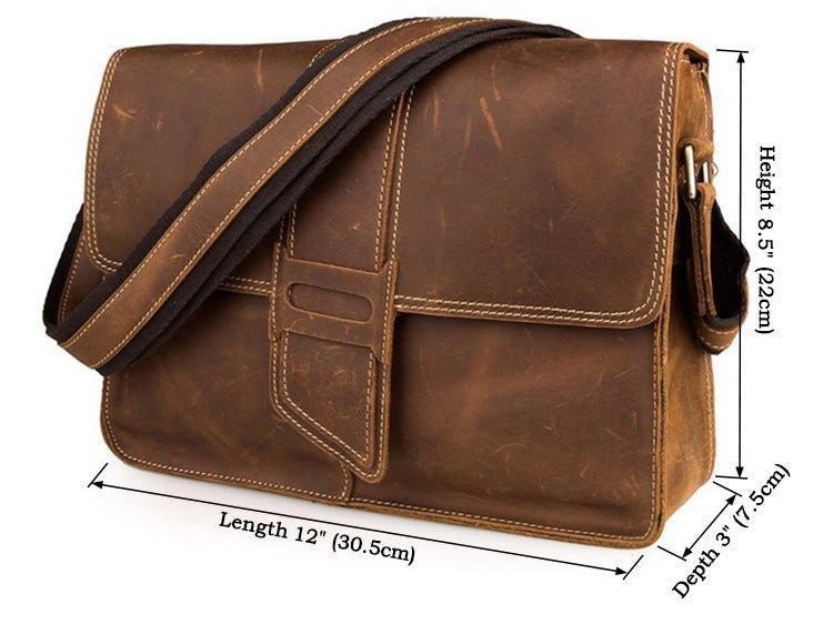 Woosir Vintage Leather Shoulder Bag Mens