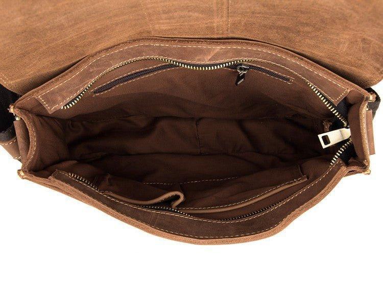 Woosir Vintage Leather Shoulder Bag Mens