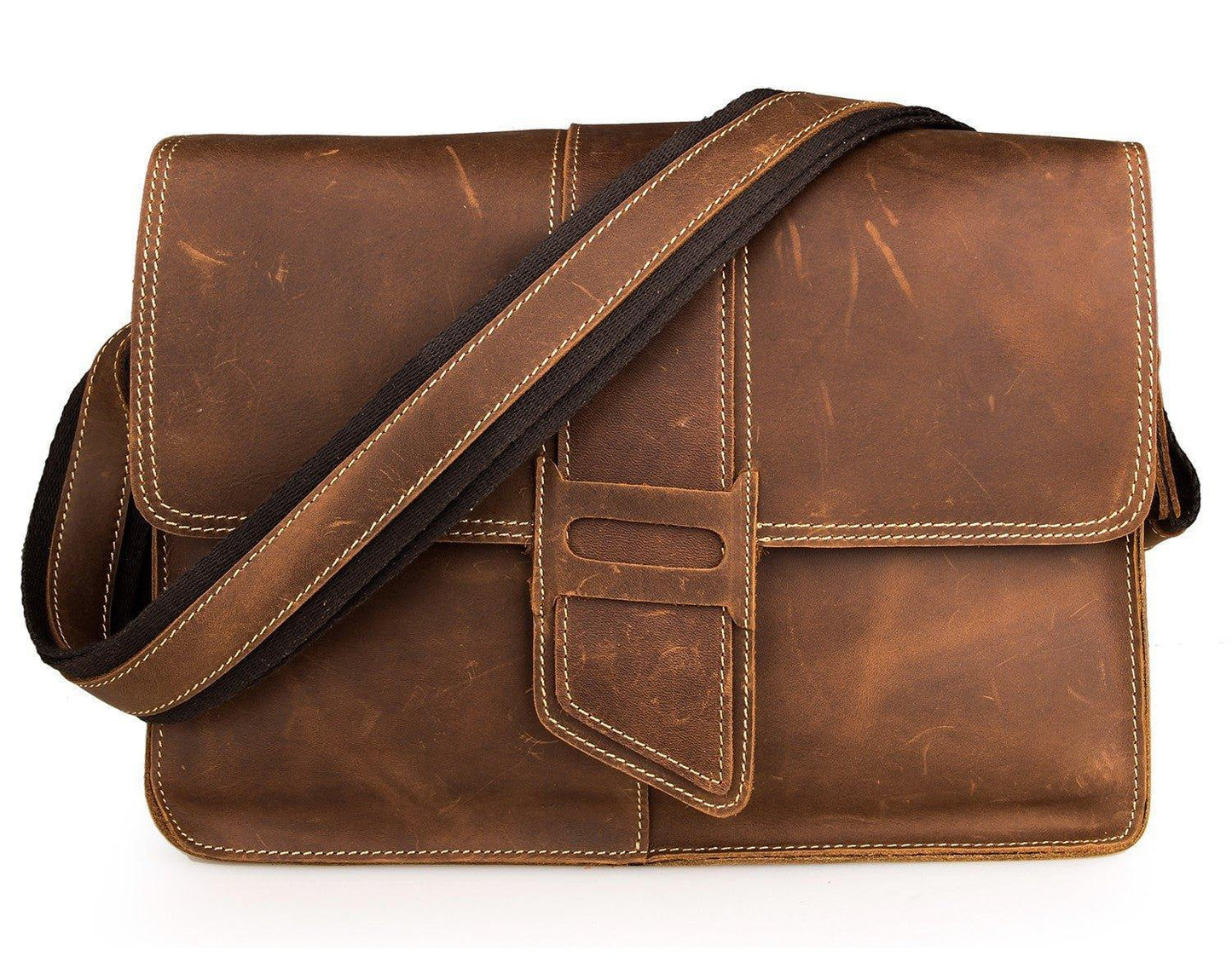 Woosir Vintage Leather Shoulder Bag Mens