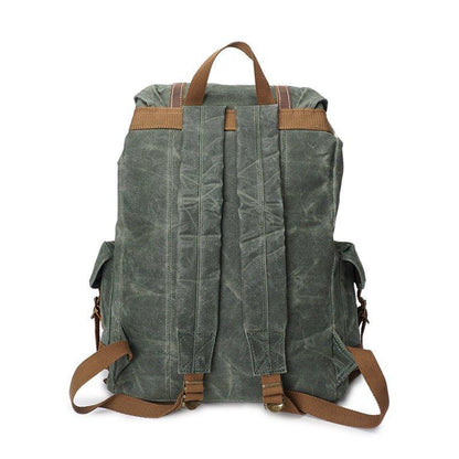 Vintage Wax Canvas Backpack Mens Travel