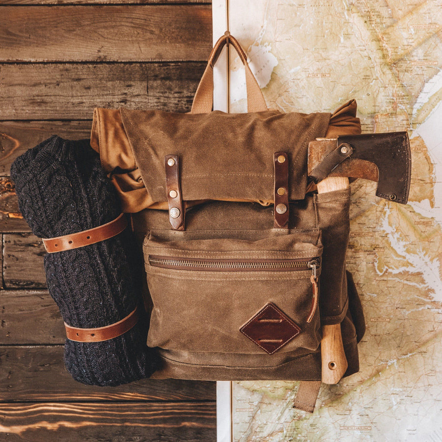Vintage Travel Camping Waterproof Canvas Backpack
