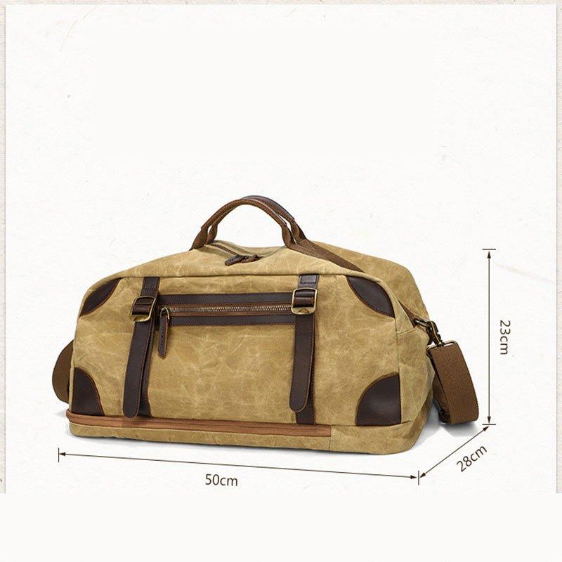 Waxed Canvas Weekender Duffle Bag Backpack