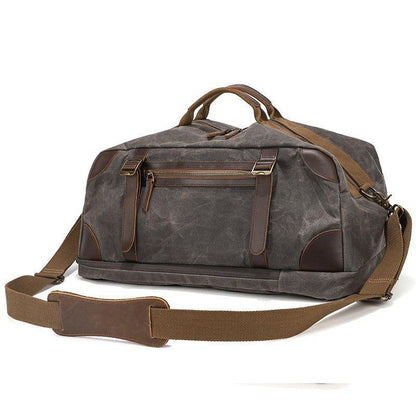 Waxed Canvas Weekender Duffle Bag Backpack