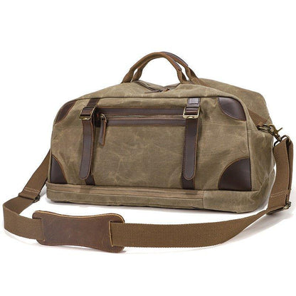 Waxed Canvas Weekender Duffle Bag Backpack