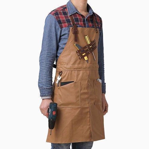 Woosir Waterproof Canvas And Leather Work Apron