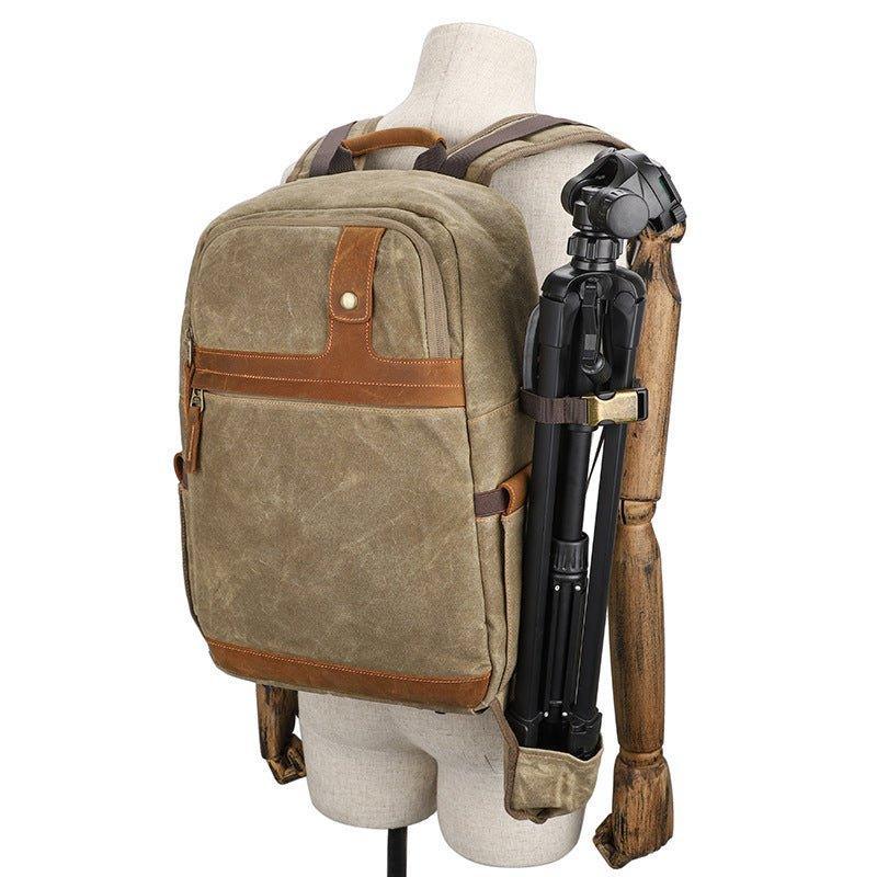 Woosir Waterproof Canvas Backpack with Camera Compartment