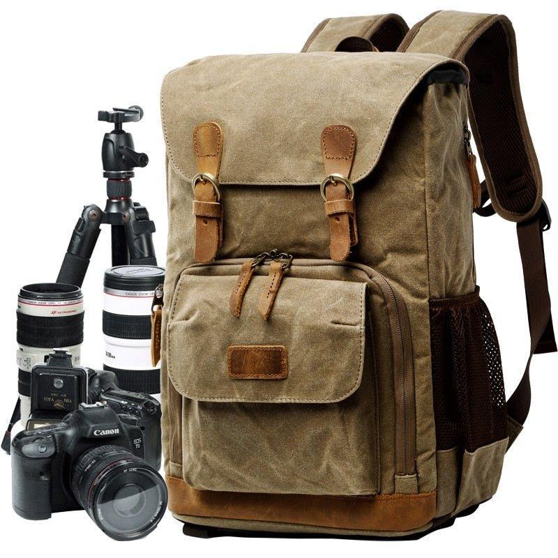 Woosir Waterproof Canvas Bag For DSLR & Mirrorless Camera