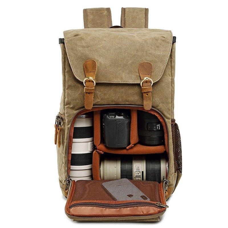 Woosir Waterproof Canvas Bag For DSLR & Mirrorless Camera