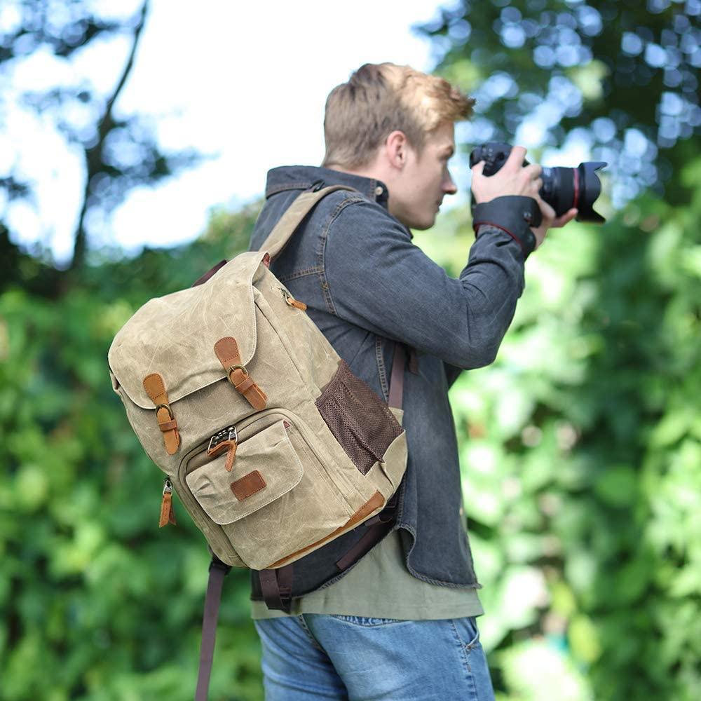 Woosir Waterproof Canvas Bag For DSLR & Mirrorless Camera