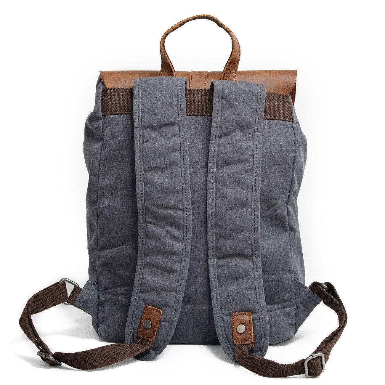 Waxed Canvas Backpack Laptop Rucksack Mens Women