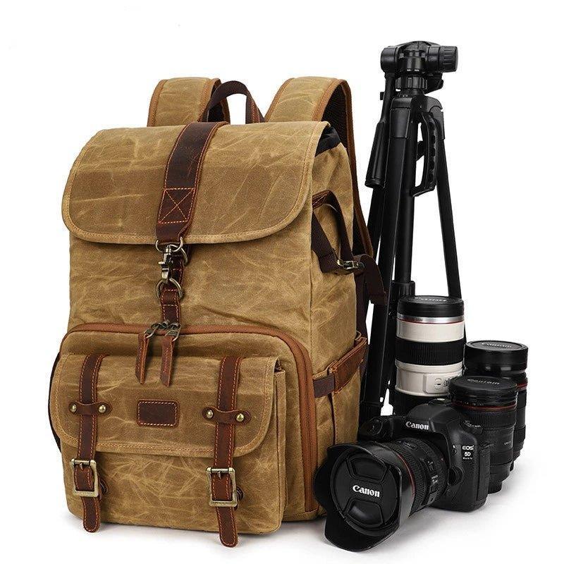 Woosir Waterproof Canvas Photography Men Travel Backpacks