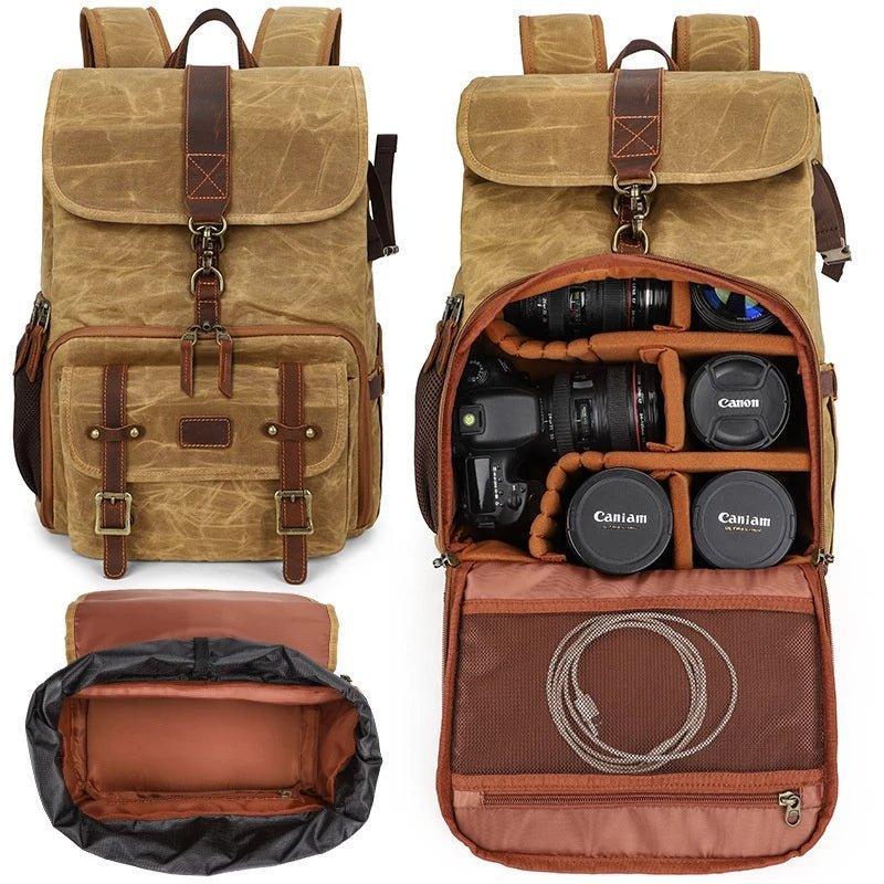 Woosir Waterproof Canvas Photography Men Travel Backpacks