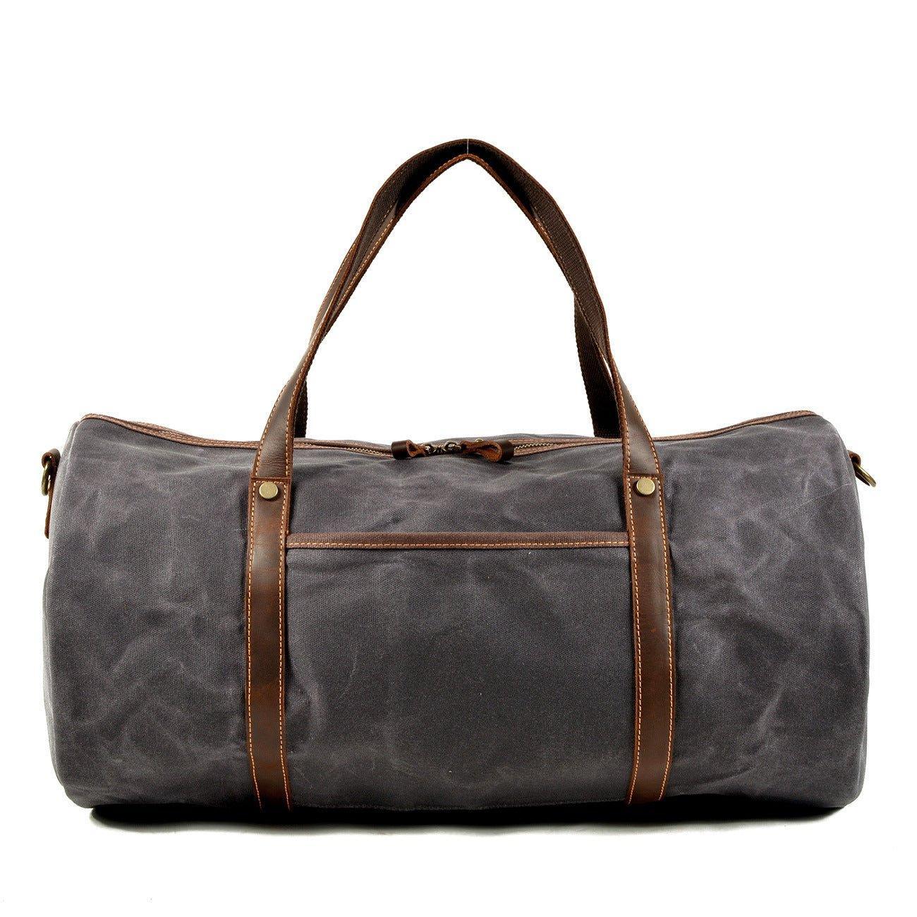 Heavy Duty Waxed Canvas Duffle Bag Carry-on Size