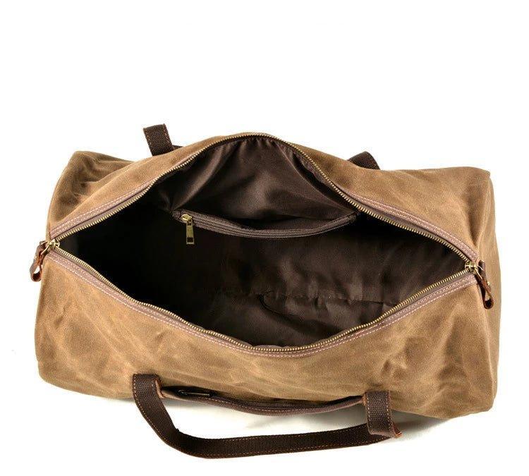 Heavy Duty Waxed Canvas Duffle Bag Carry-on Size