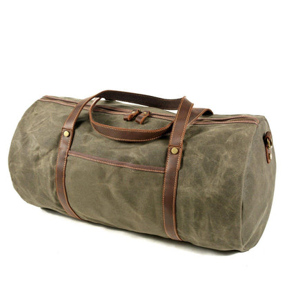 Heavy Duty Waxed Canvas Duffle Bag Carry-on Size