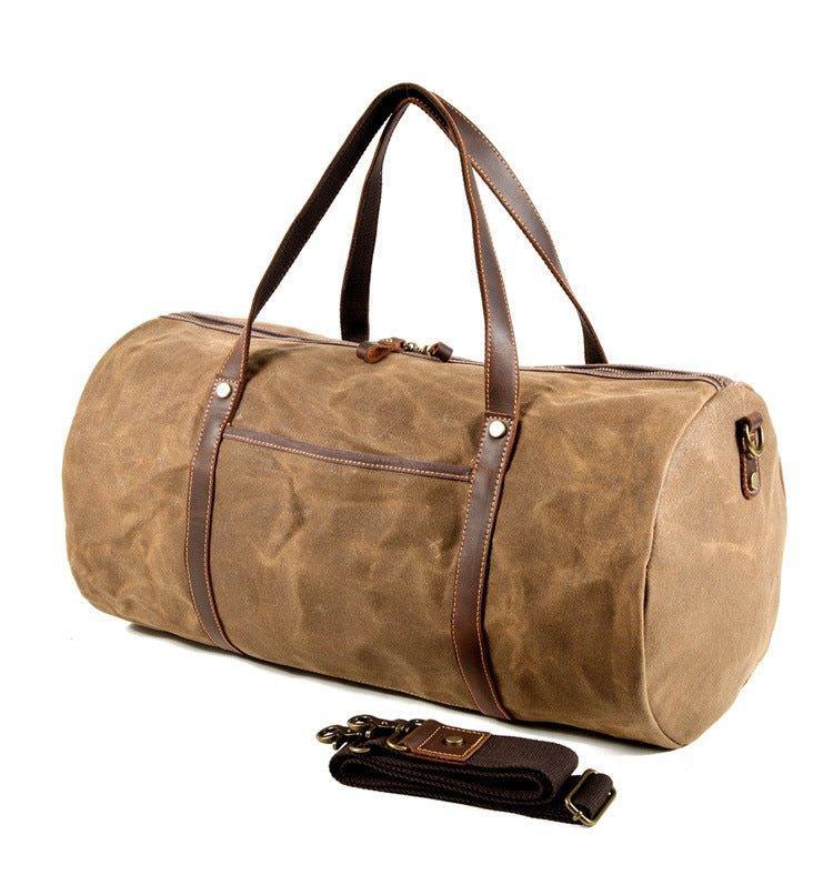 Heavy Duty Waxed Canvas Duffle Bag Carry-on Size