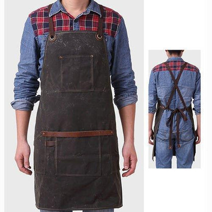 Woosir Waxed Canvas And Leather Apron