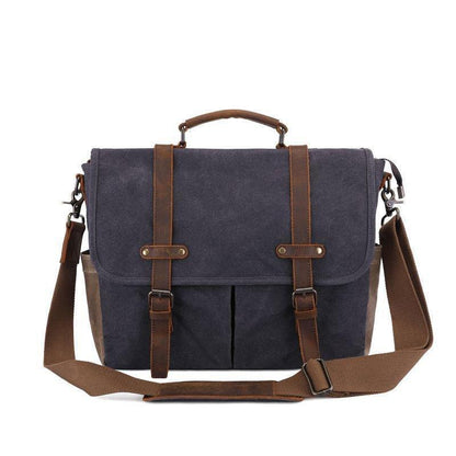 Woosir Waxed Canvas Briefcase Men