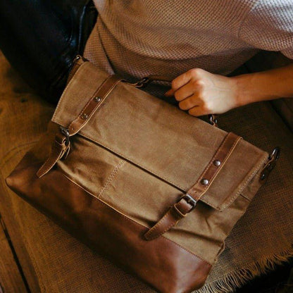 Mens Laptop Messenger Canvas Bag