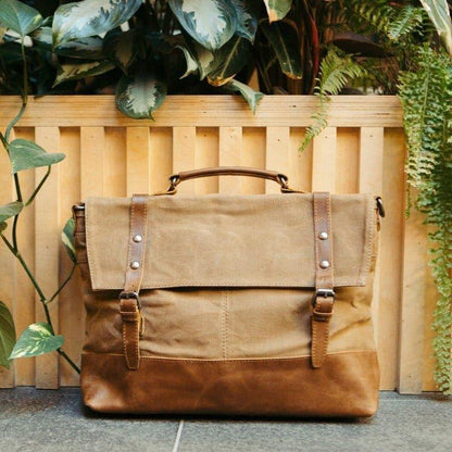 Mens Laptop Messenger Canvas Bag